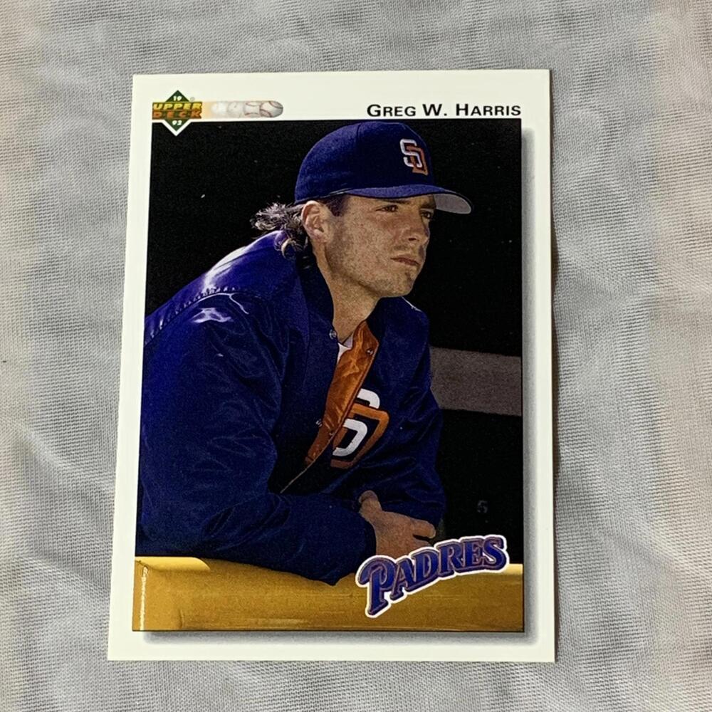 1991 Upper Deck‎ Greg W. Harris San Diego Padres Baseball Card #306